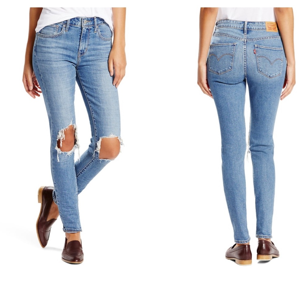 721 Ripped High Waist Skinny Jeans